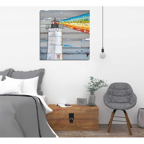 Seinamaal lõuendil Majakas, 45 x 45 cm - Wallity-image-1