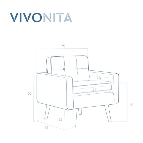 Pastelově fialové křeslo Vivonita Ina-image-1