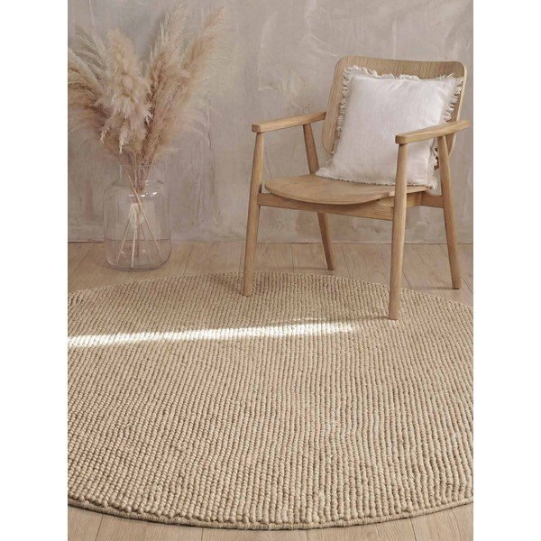 Beež käsitsi kootud villane ümmargune vaip ø 200 cm Richmond Diana - Ted Baker-image-3