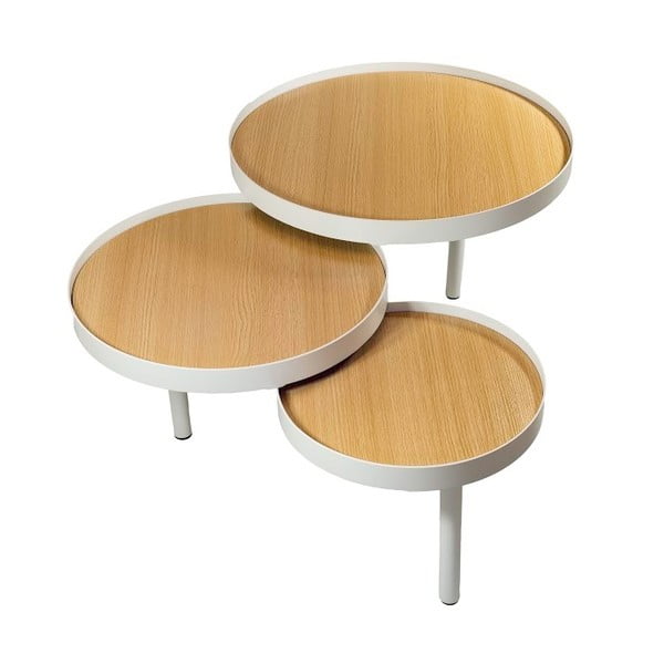 Trojitý odkládací stolek Fisura Triplex Natural