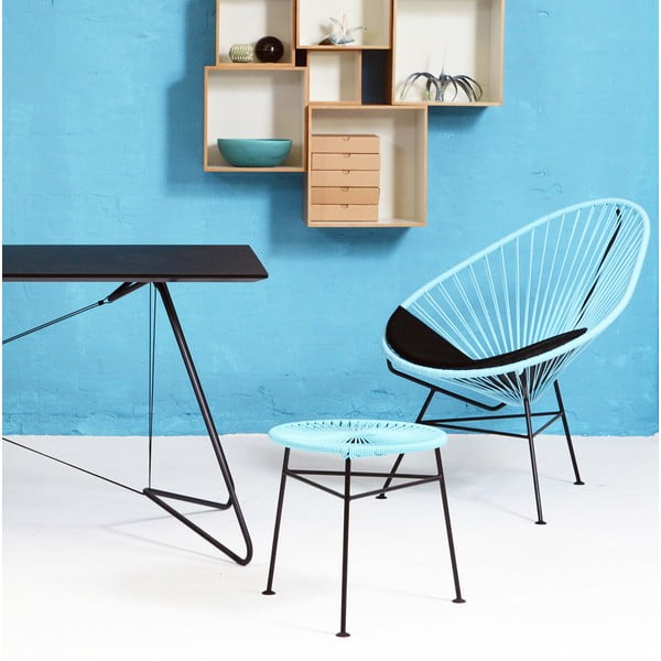 Křeslo Acapulco, černé, délka 100 cm-image-2