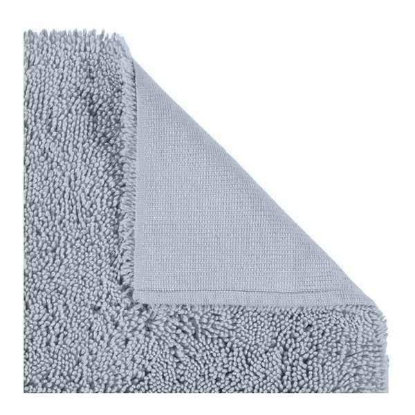 Šedomodrá koupelnová předložka z organické bavlny Aquanova Mezzo, 60 x 100 cm-image-1