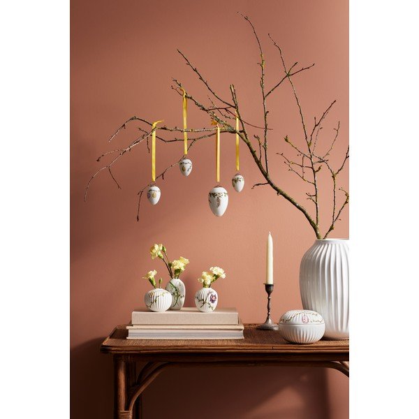 Komplekt 3 miniatuurset portselanist vaasi Spring Hammershøi - Kähler Design-image-2