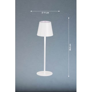 Valge LED lauavalgusti metallist varjuga (kõrgus 36,5 cm) Viletto - Fischer & Honsel