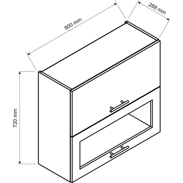 Ülemine köögikapp (laius 80 cm) Kole - STOLKAR-image-2