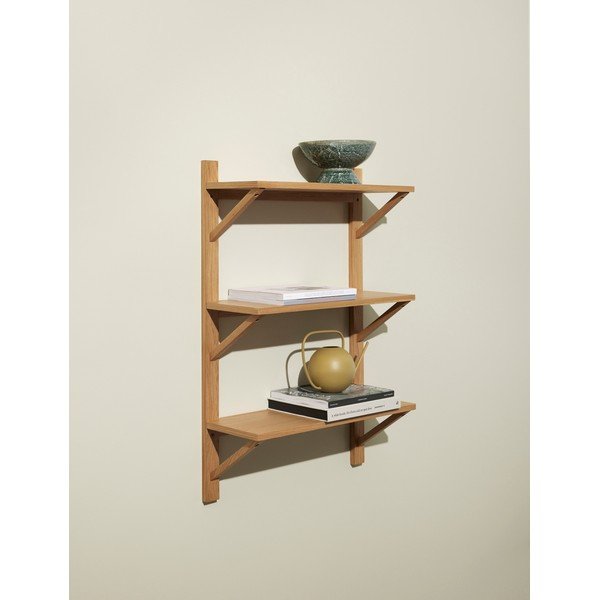 70 cm pikkune tammepuust riiul naturaalses värvitoonis Triarch - Hübsch-image-1