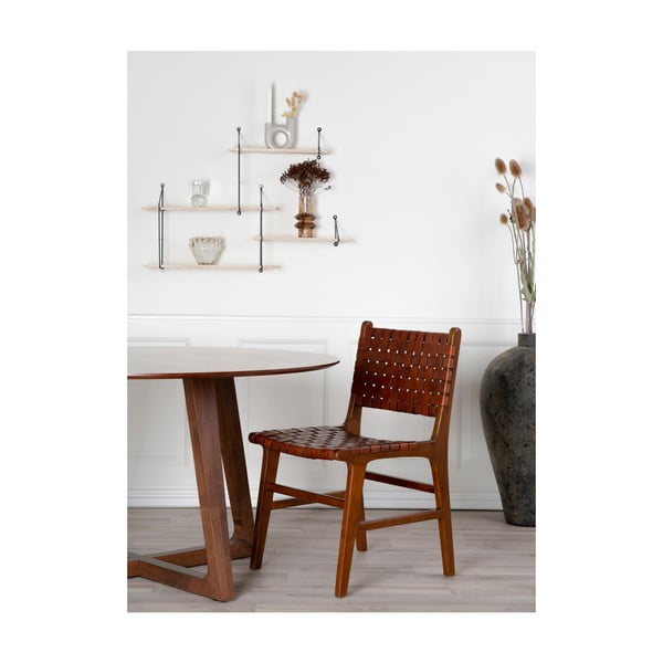 Pruunid tiikpuust söögitoolid 2tk komplektis Perugia - House Nordic-image-1