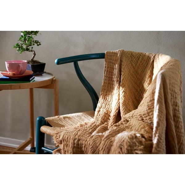 Beež voodipesu kaheinimesevoodile 240x260 cm Reloved - JUNA-image-3