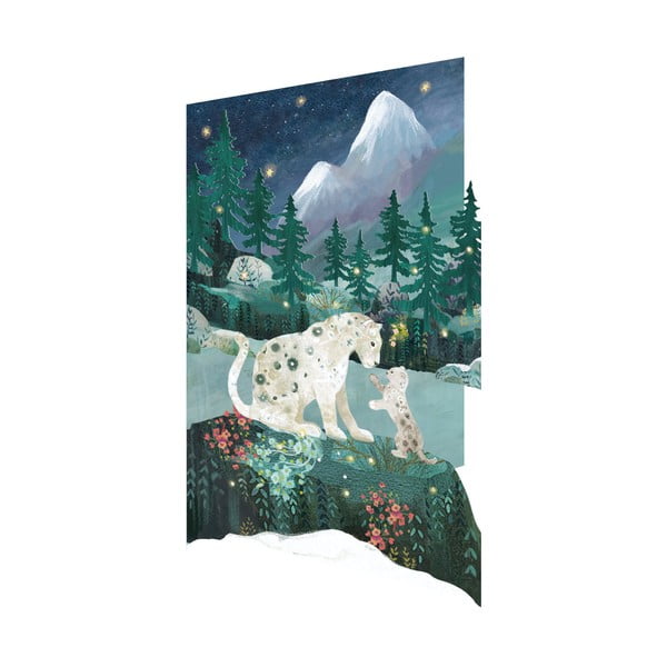 Jõulukaardid 5tk komplektis Snow Leopard - Roger la Borde
