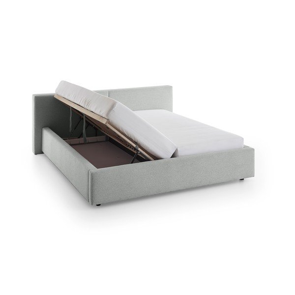 Hall polsterdatud kaheinimesevoodi koos voodipõhja ja panipaigaga 160x200 cm Cube – Meise Möbel-image-4