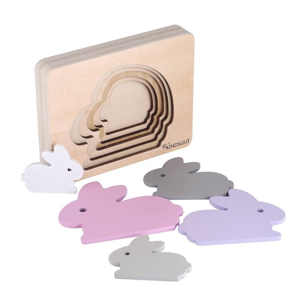 Puidust laste pusle Rabbit - Kindsgut-image-3