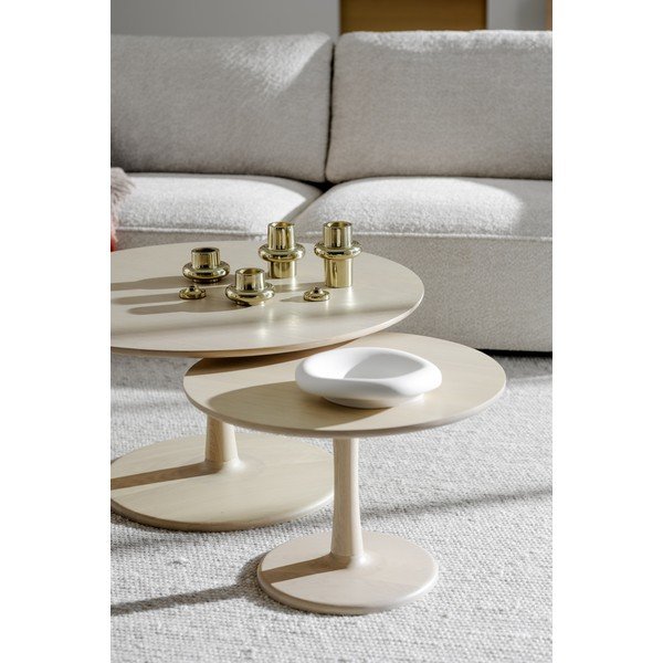 Ümmargune tammedekooriga diivanilaud 90x90 cm Hobart - Rowico-image-1