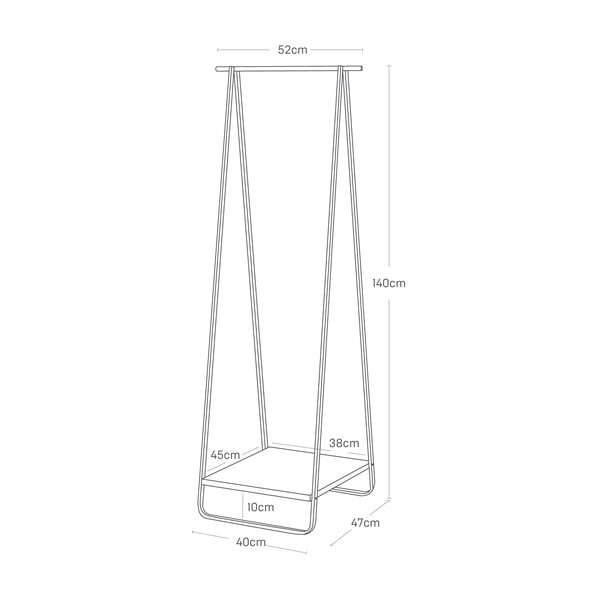 Valge metallist riietehoidja Tower - YAMAZAKI-image-4