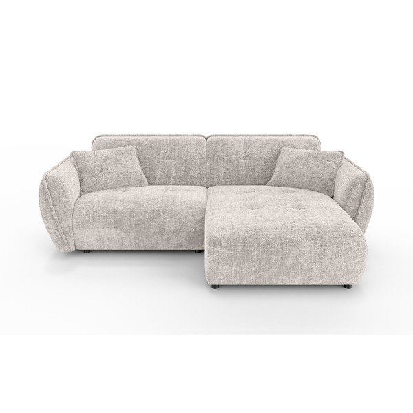 Beež šenillist nurgadiivan (parem nurk) Nelia - Ropez