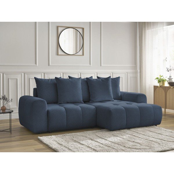 Sinine šenillist panipaigaga nurgadiivanvoodi (parem nurk) Roxelane - Bobochic Paris-image-3