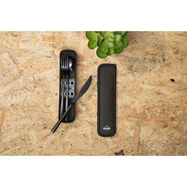 Mustast roostevabast terasest söögiriistad, 3 tk Mimo - Premier Housewares-image-4
