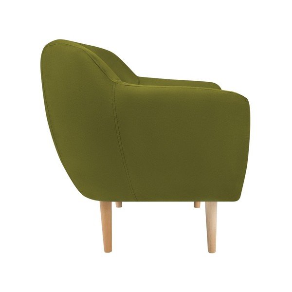 Roheline sametist tugitool Sardaigne - Mazzini Sofas-image-3