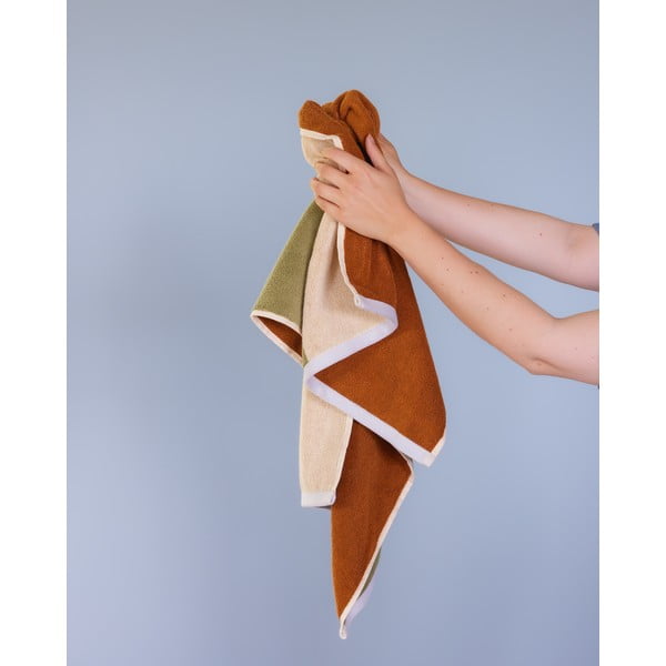 Pruun puuvillane froteerätik 50x100 cm Block - Hübsch-image-2