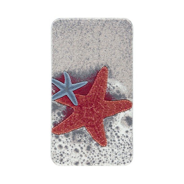 Mustriline punane vannitoamatt Confetti Bathmats Starfish, 80 x 140 cm - Foutastic-image-1