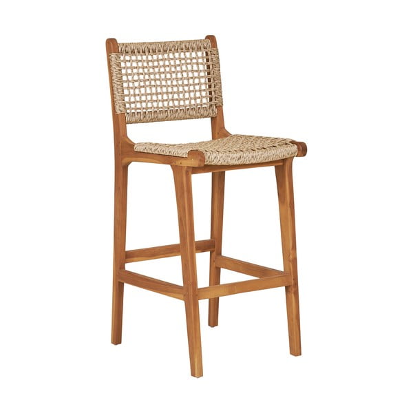 Baaritool teakpuidust naturaalses toonis (istme kõrgus 60 cm) Derby – House Nordic