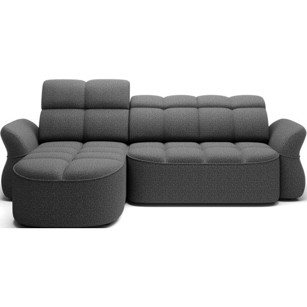 Tumehall sametist lahtikäiv/sahtliga nurgadiivan (vasak nurk/lamamisosaga) Beneth – ELTAP