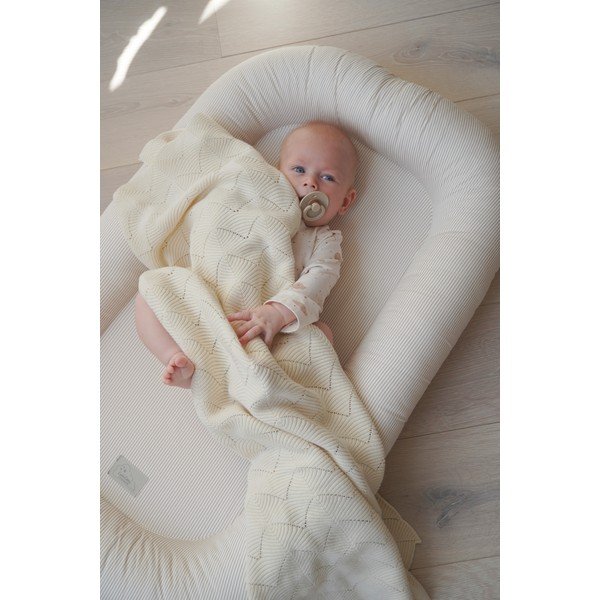 Beež beebipesa 52x84 cm Classic Stripes Camel - Cam Cam Copenhagen-image-1