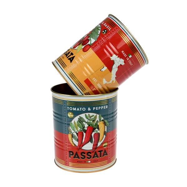 Dekoratiivsed plekk-hoiukarbid komplektis 2 tk ø 11x13 cm Passata - Rex London