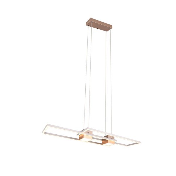 Valge-pronksivärvi LED dimmerdatav rippvalgusti koos puldiga Albany - Trio-image-4