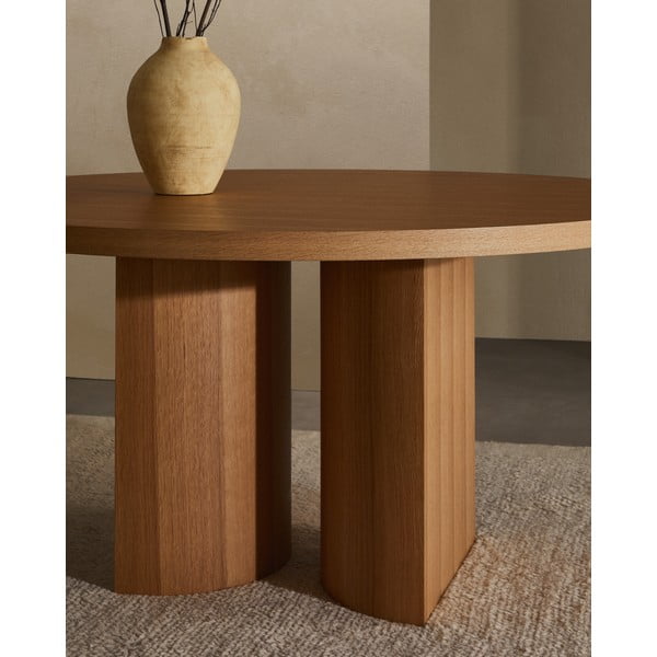 Ümmargune tammespoonist söögilaud ø 150 cm Nealy - Kave Home-image-3