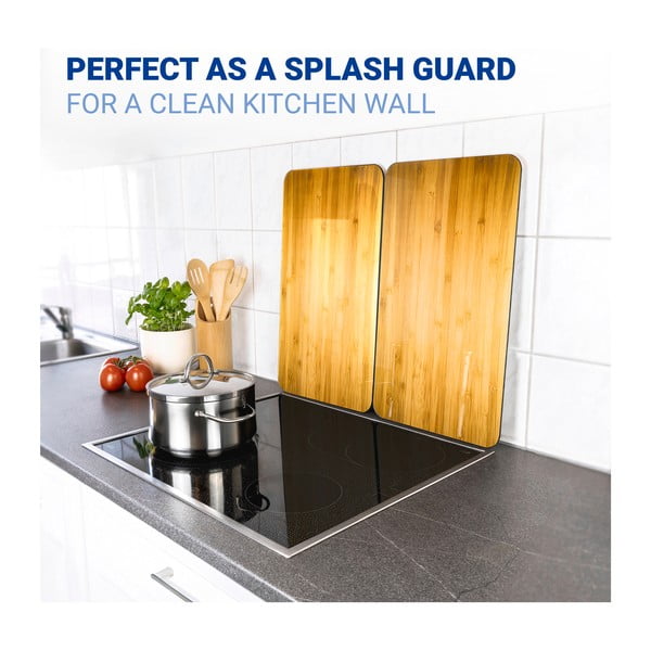 Karastatud klaasist pliidikatted 2tk komplektis 52x30 cm Wooden - Maximex-image-3