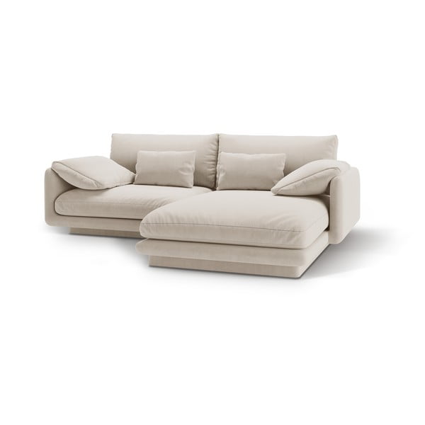 Valge bukleekangast nurgadiivan (parem nurk) Torino - Micadoni Home-image-1