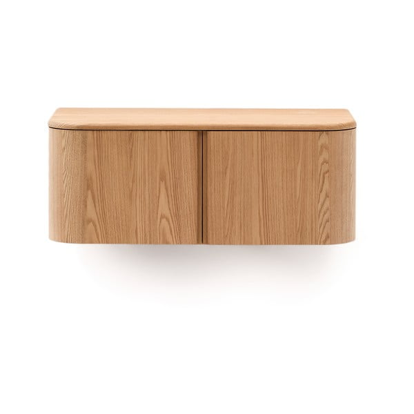 Saarepuidu spoonist seinale kinnitatav valamukapp 90x35 cm Salaya - Kave Home