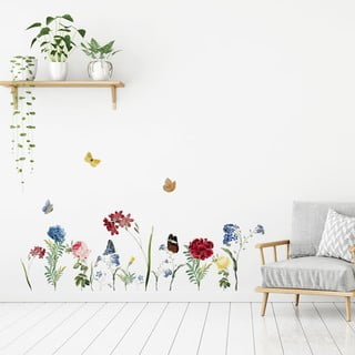 Seinakleebiste komplekt Lilled aias - Ambiance