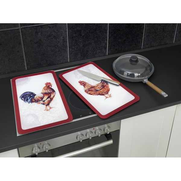 Karastatud klaasist pliidikatted 2 tk komplektis 52x30 cm Farm - Wenko-image-3