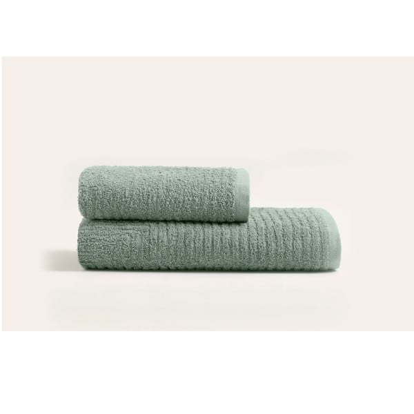 Rohelised puuvillased rätikud ja vannirätikud 2-st komplektis - Foutastic