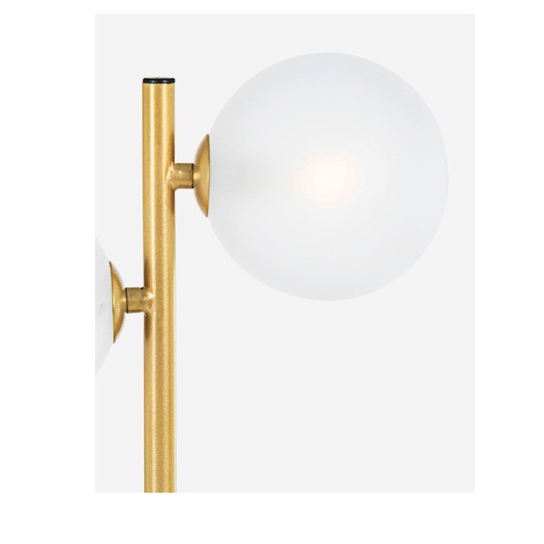 Kuldse värvi terasest laualamp klaasist varjuga (kõrgus 54 cm) Balls - Bizzotto-image-3
