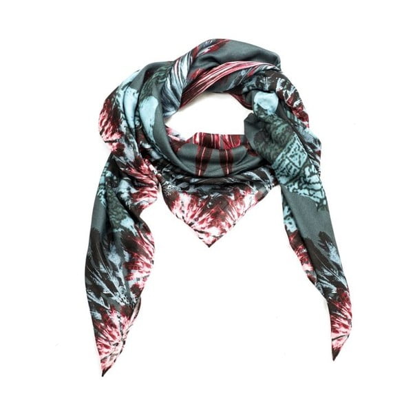 Vlněný šátek s kašmírem Pluma, 130x130 cm