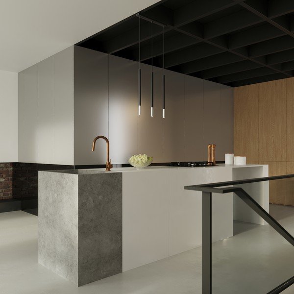 Must-hõbedane metallist rippvalgusti Asarot - Sollux-image-3