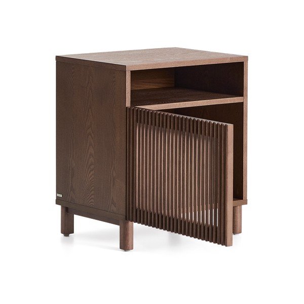 Tumepruun öökapp riiulitega Beyla - Kave Home-image-4