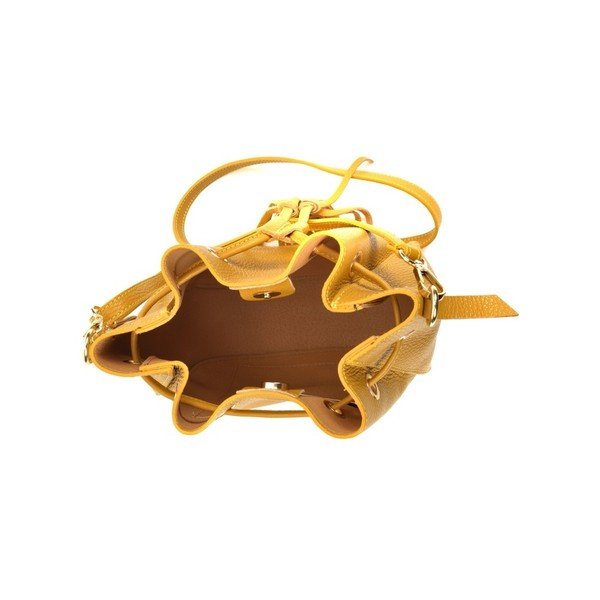 Žlutá kožená kabelka Carla Ferreri Jessie-image-4