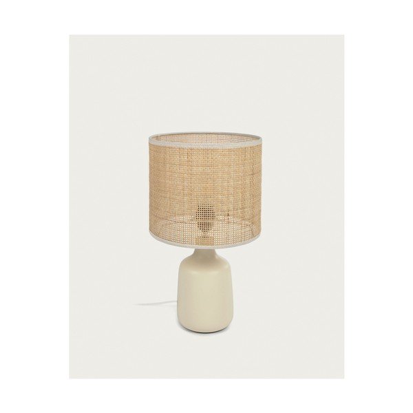 Kreem keraamiline lauavalgusti (kõrgus 46 cm) Erna - Kave Home-image-4