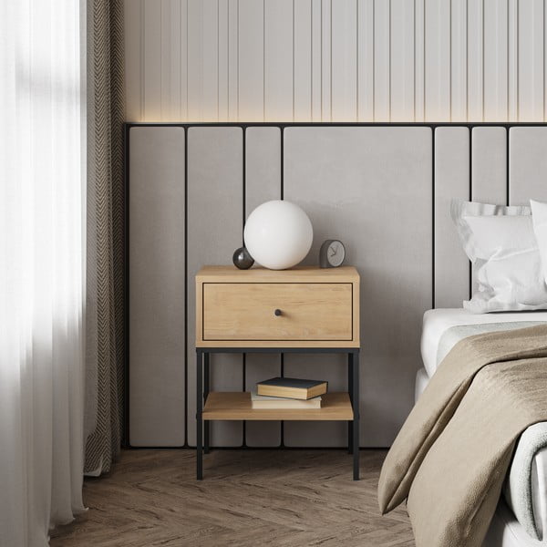 Tammedekooriga öökapp koos  riiulitega Lisa - Marckeric-image-1