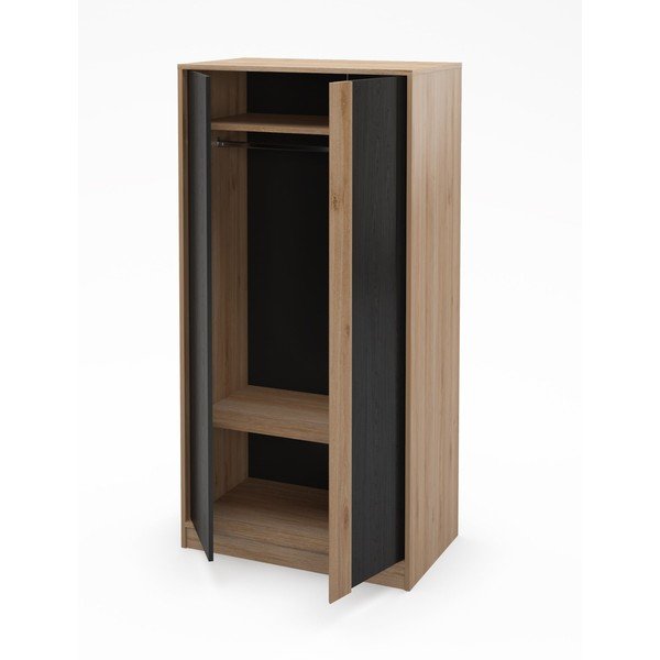 Must tammespoonist riidekapp 90x180x53 cm Dennis - Marckeric-image-3