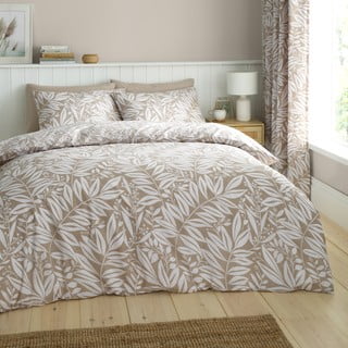 Helepruun laiendatud voodipesu 230x220 cm Sorrel Leaves - Catherine Lansfield