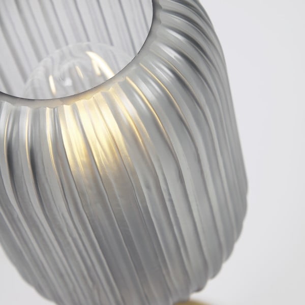 Kuldset värvi klaasist lambivalgusti (kõrgus 40 cm) Hestia - Kave Home-image-1