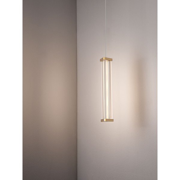 Metallist hämardatav LED-ripatslamp mattkuldses värvitoonis akrüülklaasist varjuga, läbimõõduga 6 cm Pheme - Nova Luce-image-2