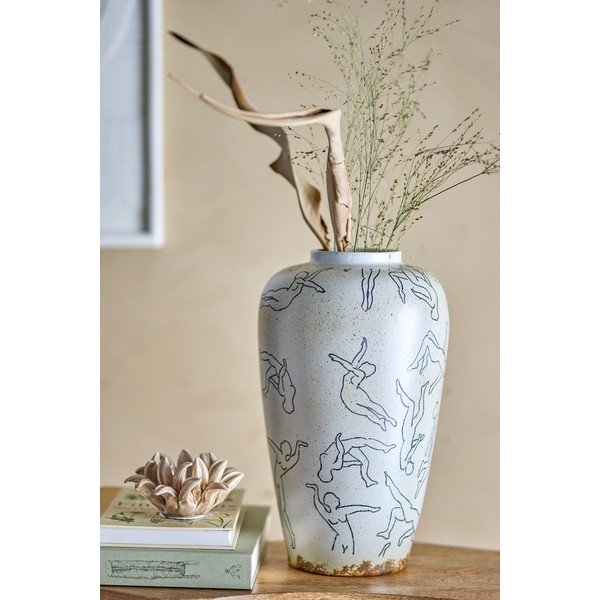 Kreem kivikeraamikast vaas (kõrgus 34 cm) Adah - Bloomingville-image-1