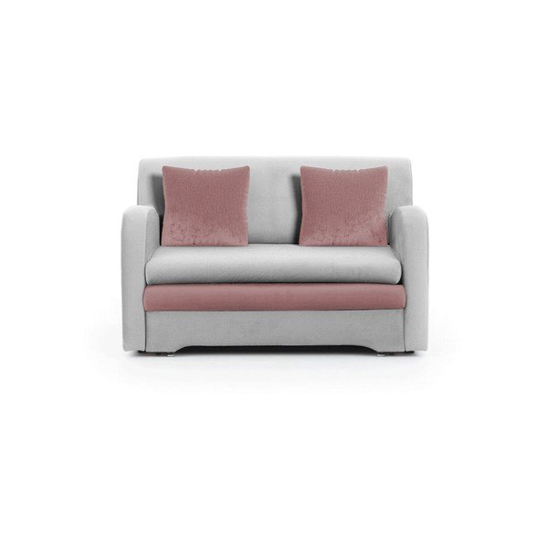 Roosa-helehall sametdiivan, muudetav, 130 cm Ario – ELTAP