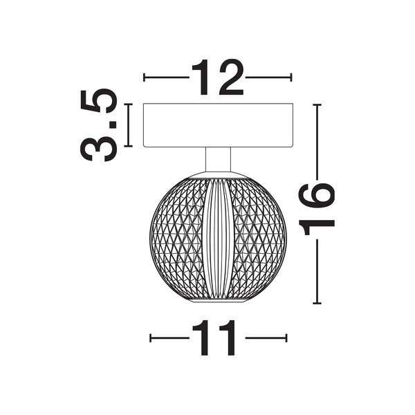 Kuldse värvi alumiiniumist LED-laevalgusti akrüülklaasist varjuga Brillante - Nova Luce-image-4