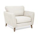 Valge velvetist tugitool Paris - Scandic